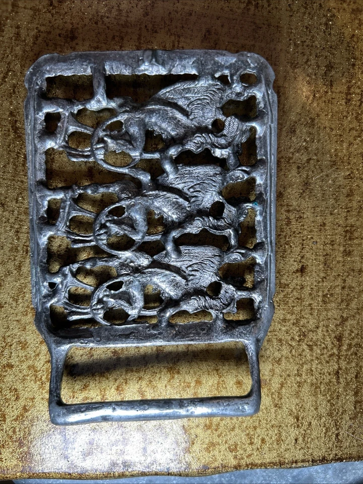 Richard Synek 1975 Brutalist абстрактный веб винтажный ремень пряжка - Изображение 4 из 4