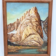 Don Wiest Laramie Wyoming Artist Oil On Board Painting Crown Point Fly Fishing