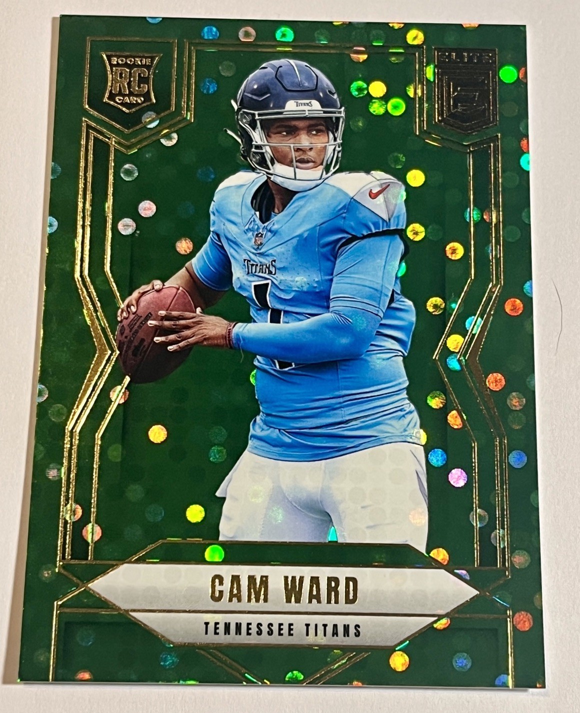 2025 Panini Donruss Elite - Rookies Cameron Ward #101 Green Disco (RC)