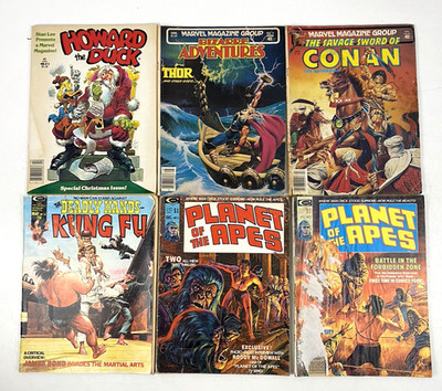 Marvel Mag Lot x6: Conan #63 Howard #3 Bizarre #32 Kung Fu #12 PotA #2,#3