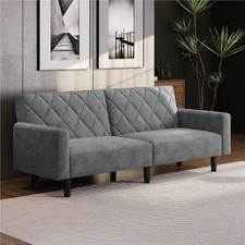 Costoffs Velvet Futon Sofa Bed, 3-in-1 Convertible Couch, for Small Spaces home