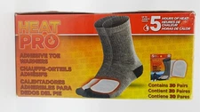 Heat Pro Adhesive Toe Warmers Air Activated 5 Hours of Heat 30 Pairs Exp. 4/2028