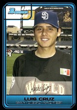 Luis Cruz 2006 Bowman Draft Picks & Prospects #FG9 Padres MLB READ FREE SHIPPING