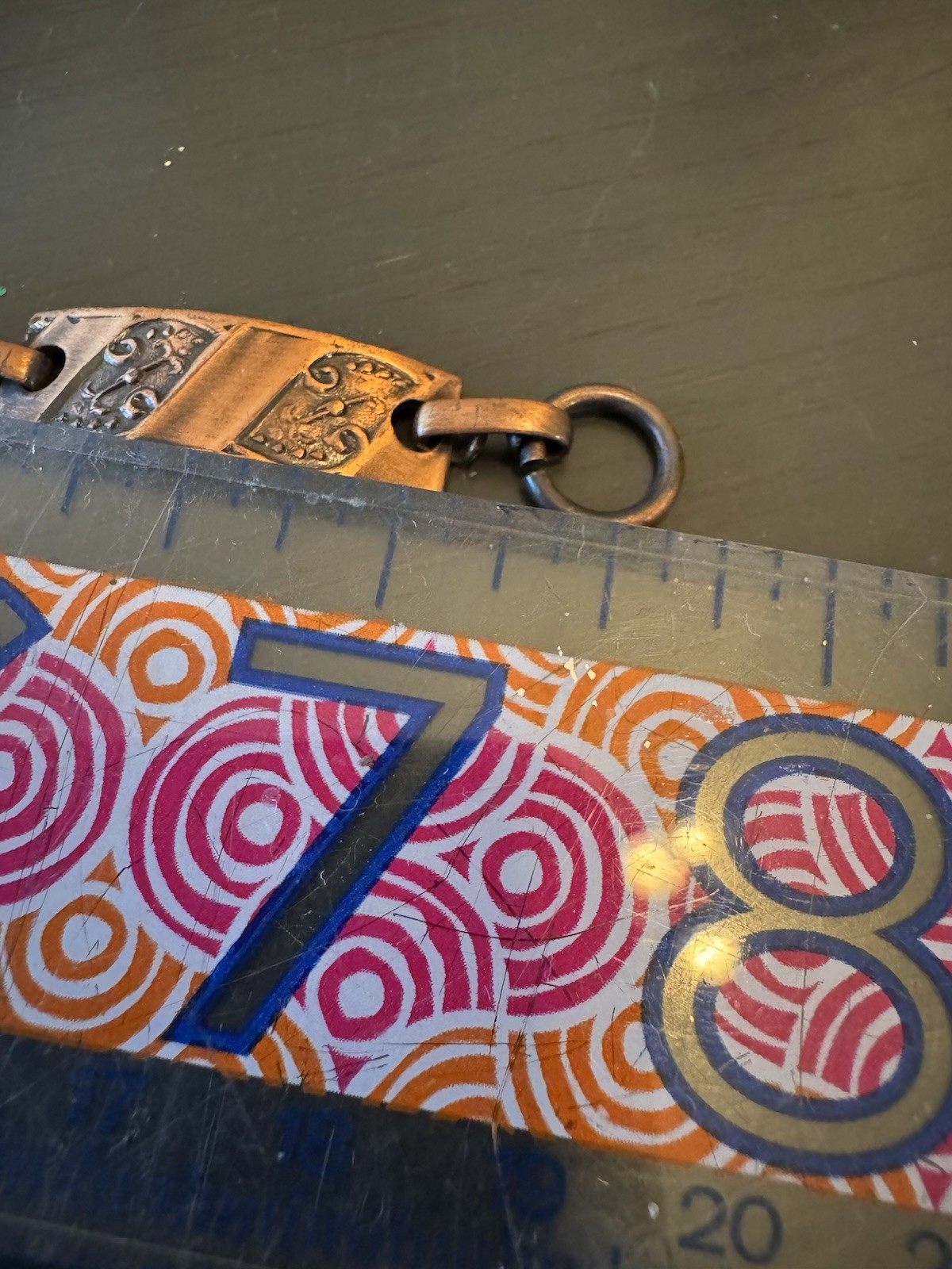 Vintage Solid Copper Chains Bracelets Curb & Sout… - image 15