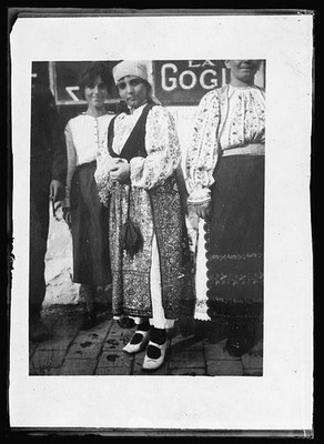 Bucharest Romania 1919 Romanian Peasant Women Holiday Dress Embroidery