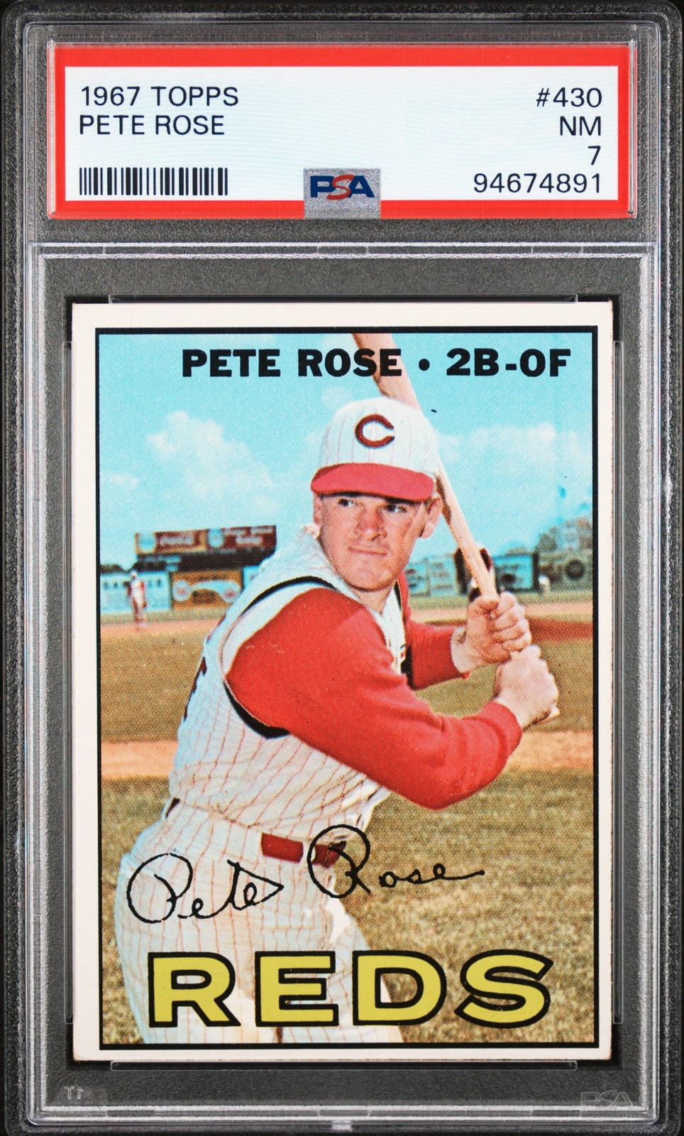 1967 TOPPS #430 PETE ROSE PSA 7