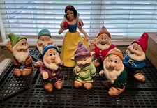 Juego de estatuillas de cerámica grandes de siete enanitos Blancanieves de colección de Disney Japón