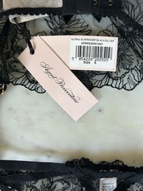 Agent Provocateur Astria Black Silver Bra Set (size 36d/6/5)