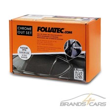 FOLIATEC CHROME OUT SET SCHWARZ GL&Auml;NZEND FOLIE F&Uuml;R ZIERLEISTE 5 cm x 15 m