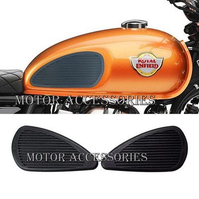 Schwarze Kraftstofftank Knie Gummiauflage passend für Royal Enfield Intercept...