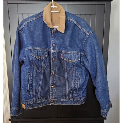 VTG Levis Reversible Jacket Medium Denim Corduroy Trucker Jacket Classic USA