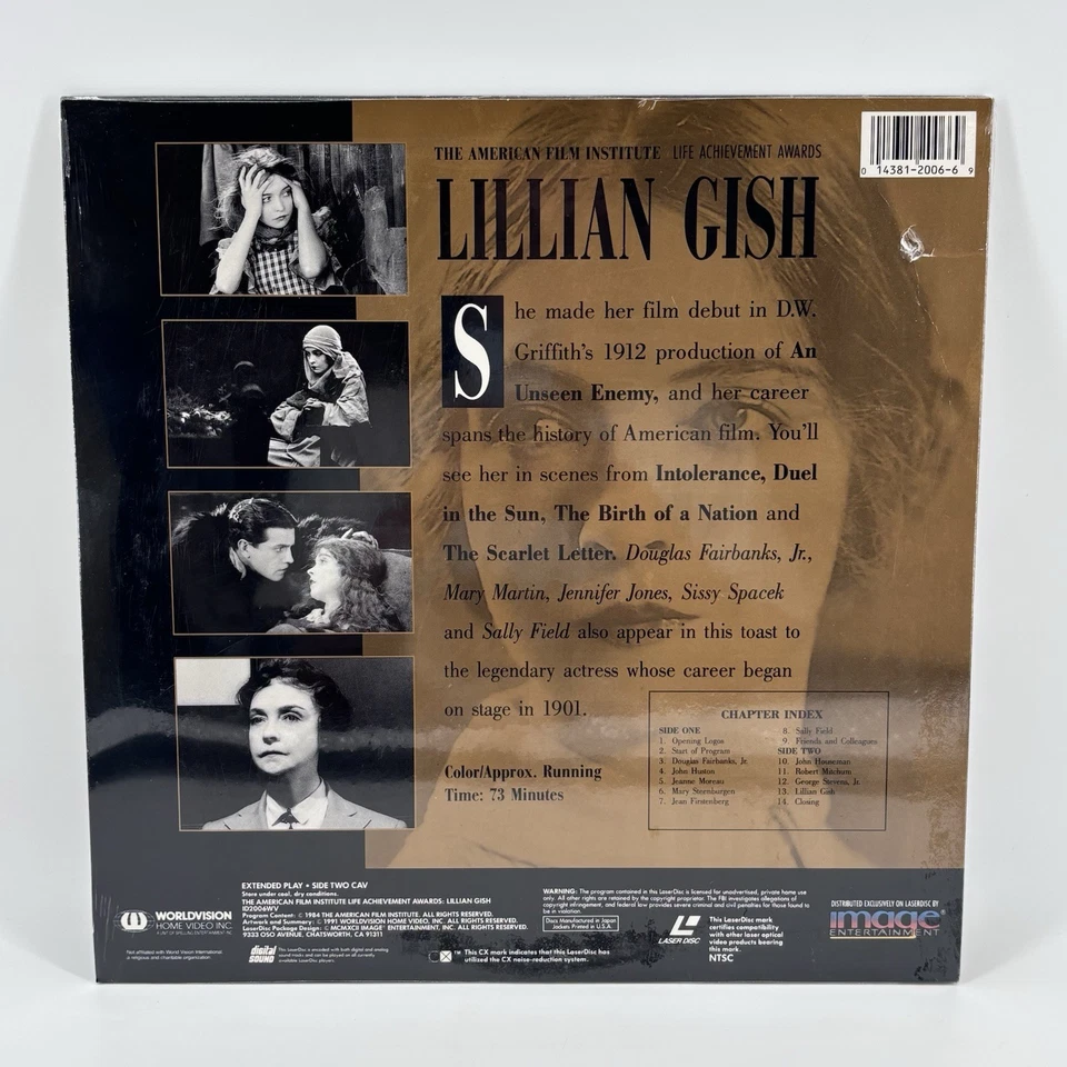 Lillian Gosh - The American Film Institute Life Achievement Awards Laserdisc LD - Image 2 of 2