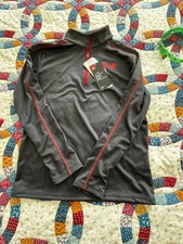 NWT Under Armour Boys Youth UA Tech 2.0 1/4 Zip Grey/Red Accents Size YL