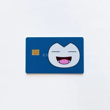Snorlax Face Card Skin – PVC Vinyl Debit Sticker Pokémon Small Chip Art