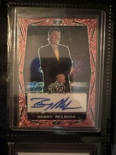 2024 Leaf Metal Hockey Legends Barry Melrose Base Auto Orange BA-BM1  1/6