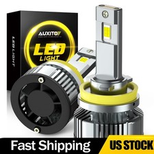 2/4X LED H11/H8/H16 Light Bulbs Low Beam 1:1 Size 400% Brighter 6500K White