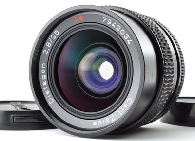 CONTAX Carl Zeiss Distagon T* 25mm F2.8 MMJ Wide Angle Lens C/Y N.MINT #7942034