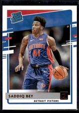2020-21 Donruss Rated Rookies Signatures Saddiq Bey Detroit Pistons #210