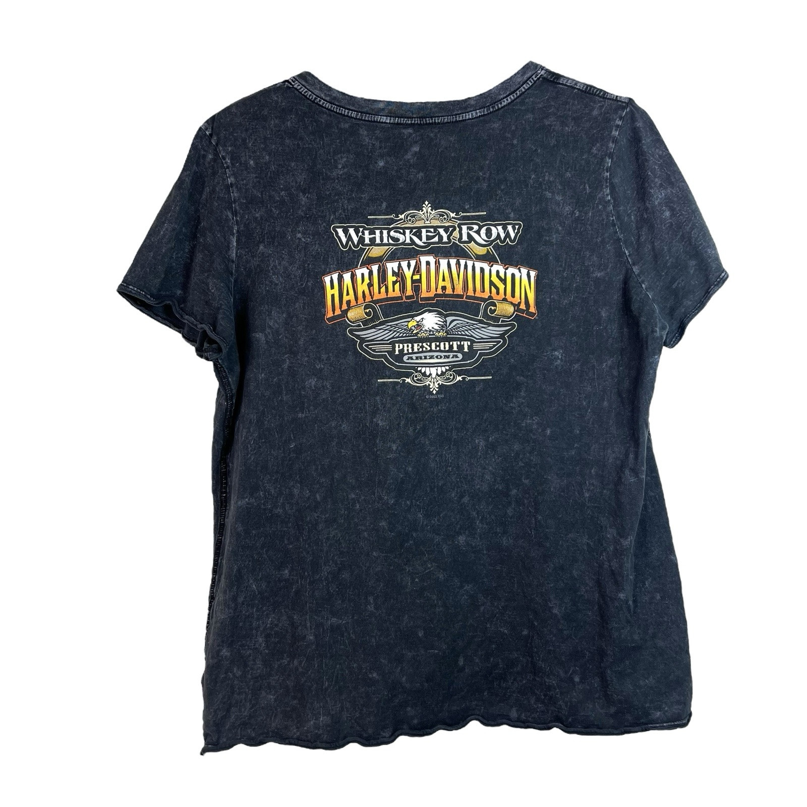 FILA Harley Davidson Maglietta Moto Donna Grigio Whiskey Row Prescott Arizona L