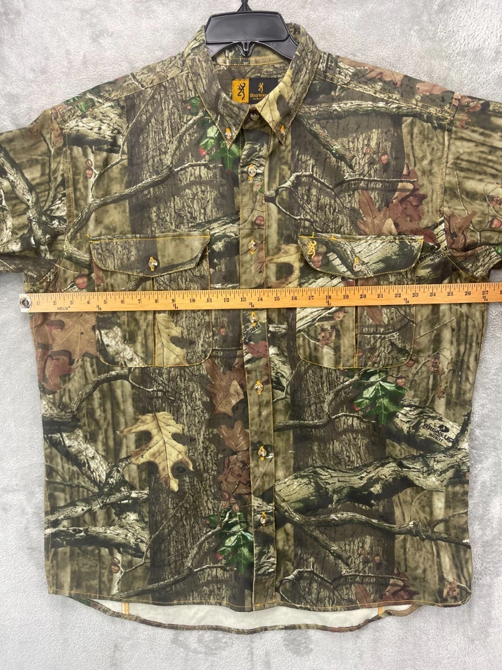 Browning Men's Camo Shirt XL Wasatch Breakup Infinity Odorsmart Flap Pockets - Image 2 of 4