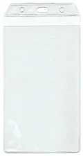 25 VERTICAL LARGE 7 X 4 CLEAR VINYL ID BADGE HOLDERS