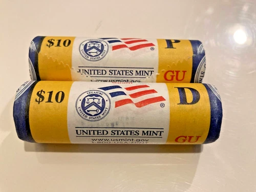 2009 P & D Guam Quarter Roll DC & US Territories GU US Mint Yellow Wrap Sealed