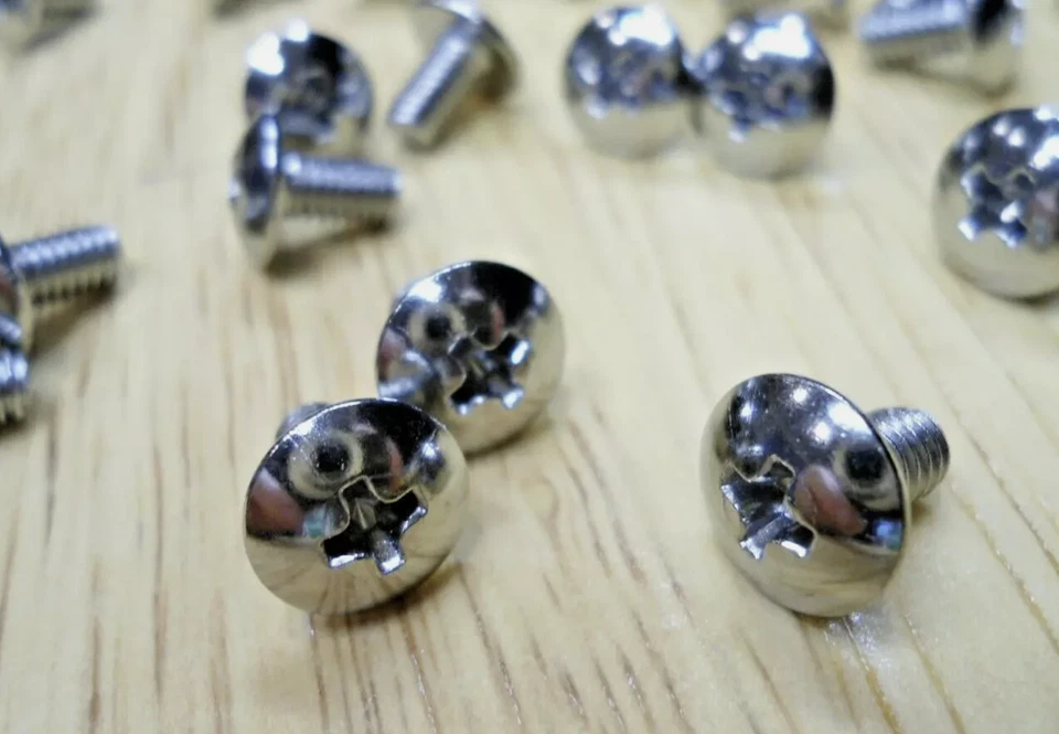 No. 8-32 x 5/16" CHROME PAN SCREWS! FOR CLASSIC GM BUICK CHEVY PONTIAC VEHICLES - Image 4 of 4