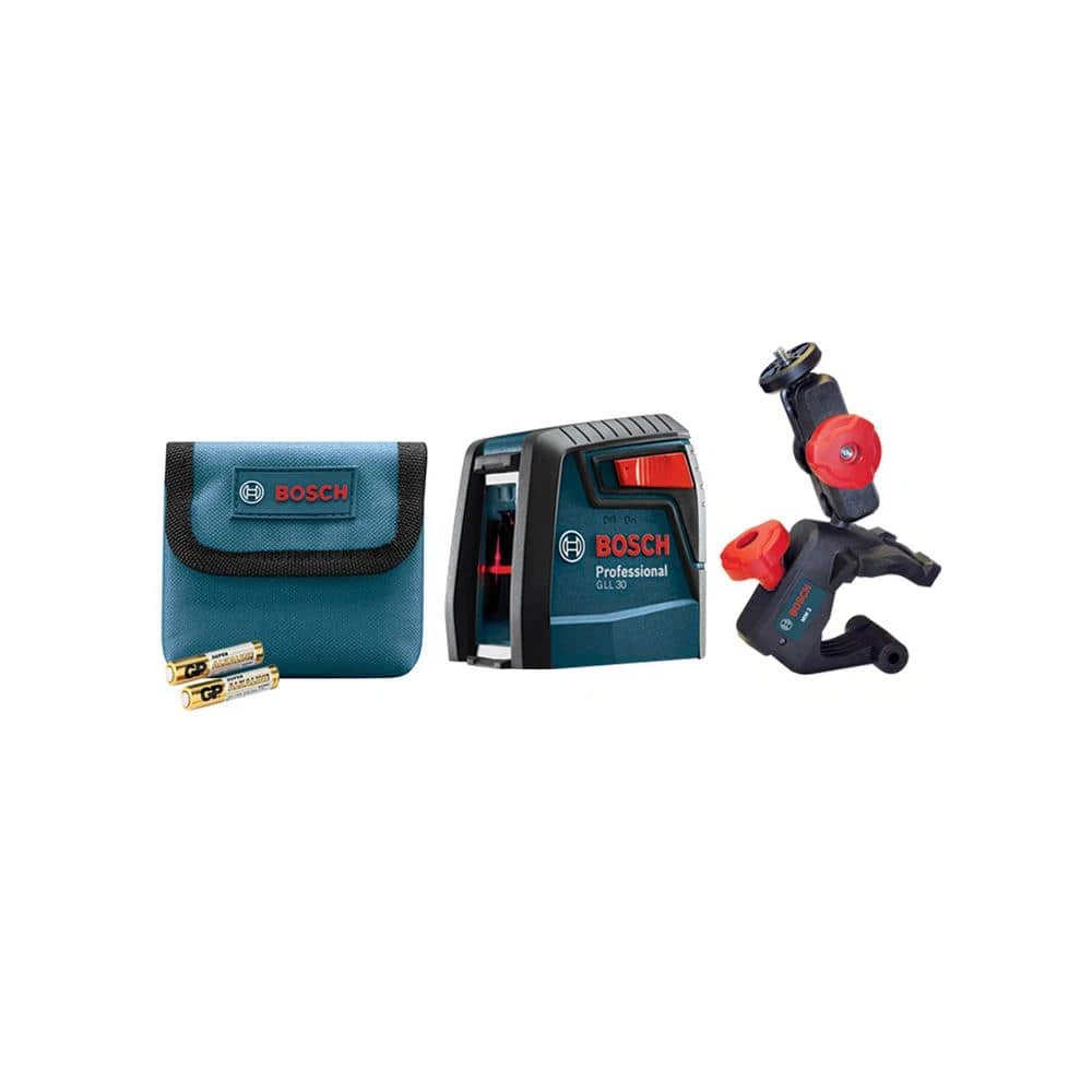 Bosch Cross Line Laser Level Self Leveling 30ft with Mounting and