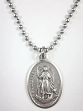 St Raphael the Archangel Medal Pendant 24" Ball Chain Gift Box & Prayer Card