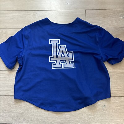 Mitchell & Ness LA Dodgers Women's M Sexy Crop Top Jersey T Mitchell & Ness LA Dodgers Women's M Sexy Crop Top Jersey T