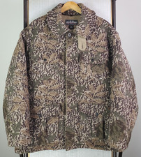 Rare WOOLRICH Size Large Mens Wool Camouflage Field Jacket Coat Button Front
