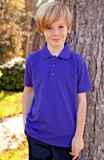 Kids Polo Shirts School Uniform Cotton Poly Short Sleeve Pique Boys Tee Casual