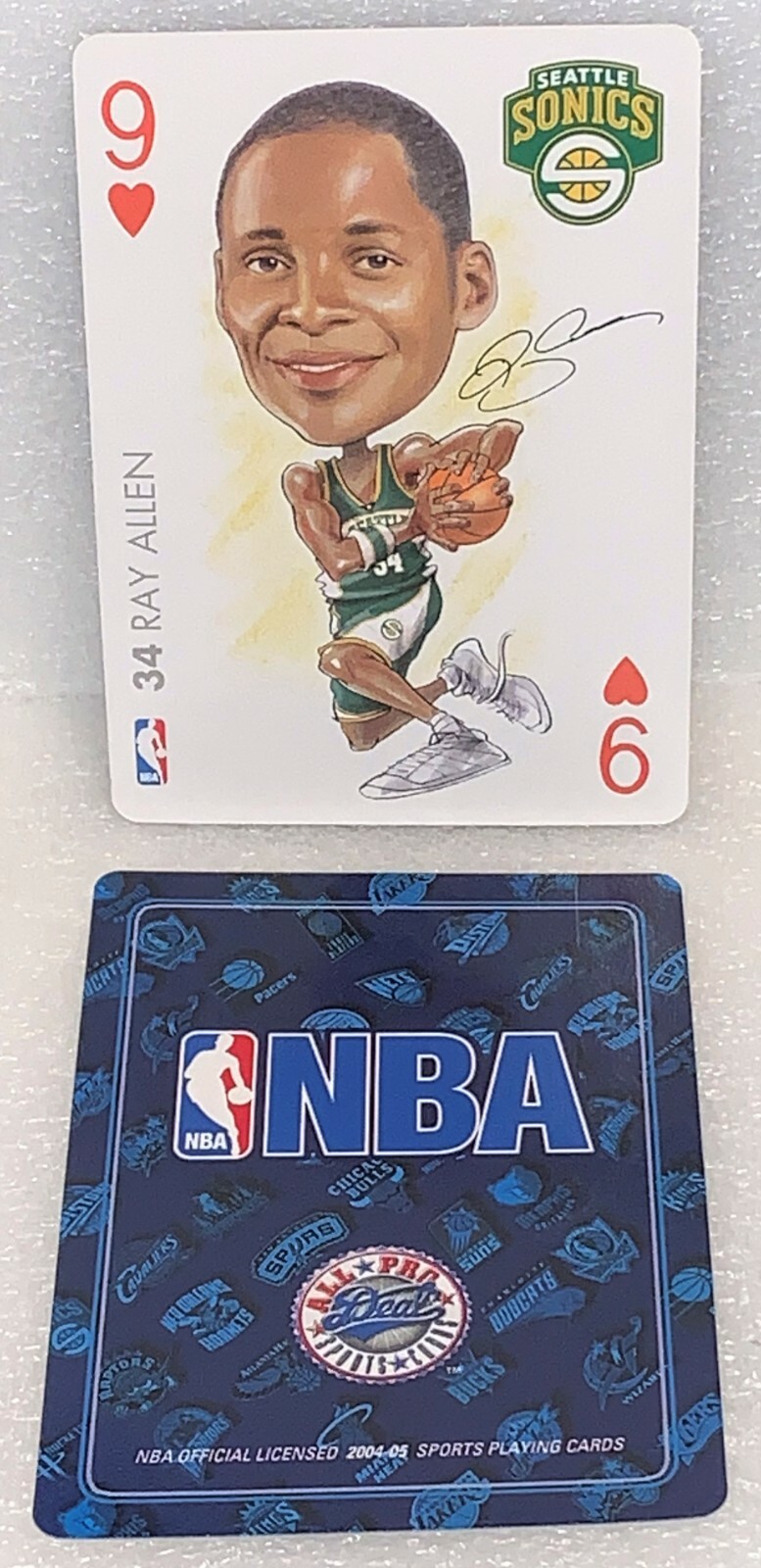 Ray Allen Seattle SuperSonics 2004-05 NBA Basketball All Pro Deal Playing Card