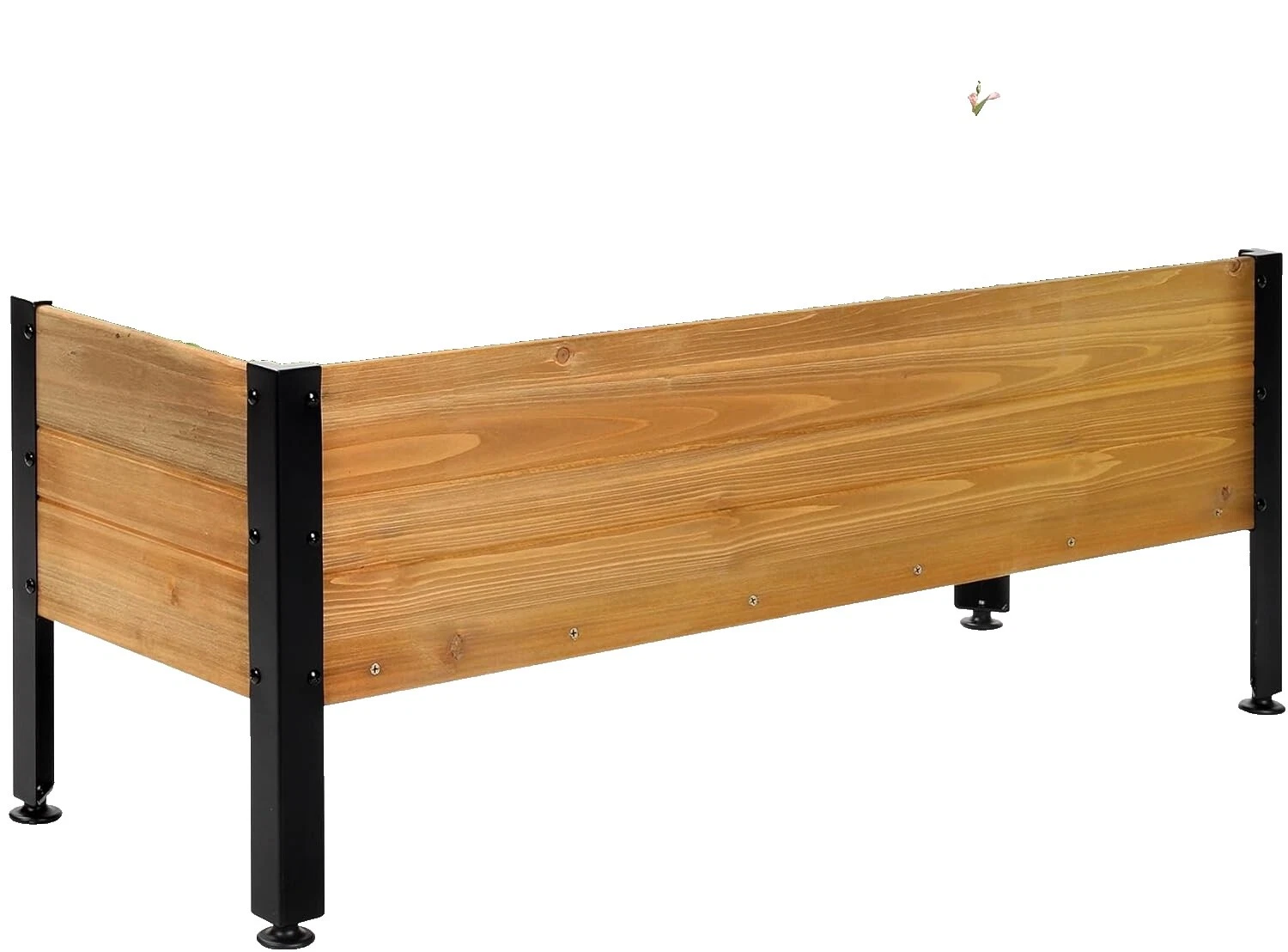 Cestas de planta rectangular de madera, macetas, cuencos de Ventana