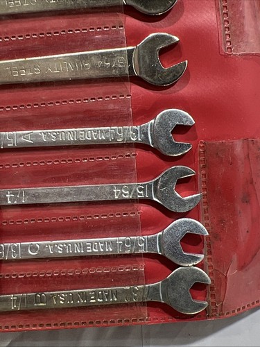 PROF Lot of x15 Midget Combination Wrench Set Made in the USA - Foto 3 di 6