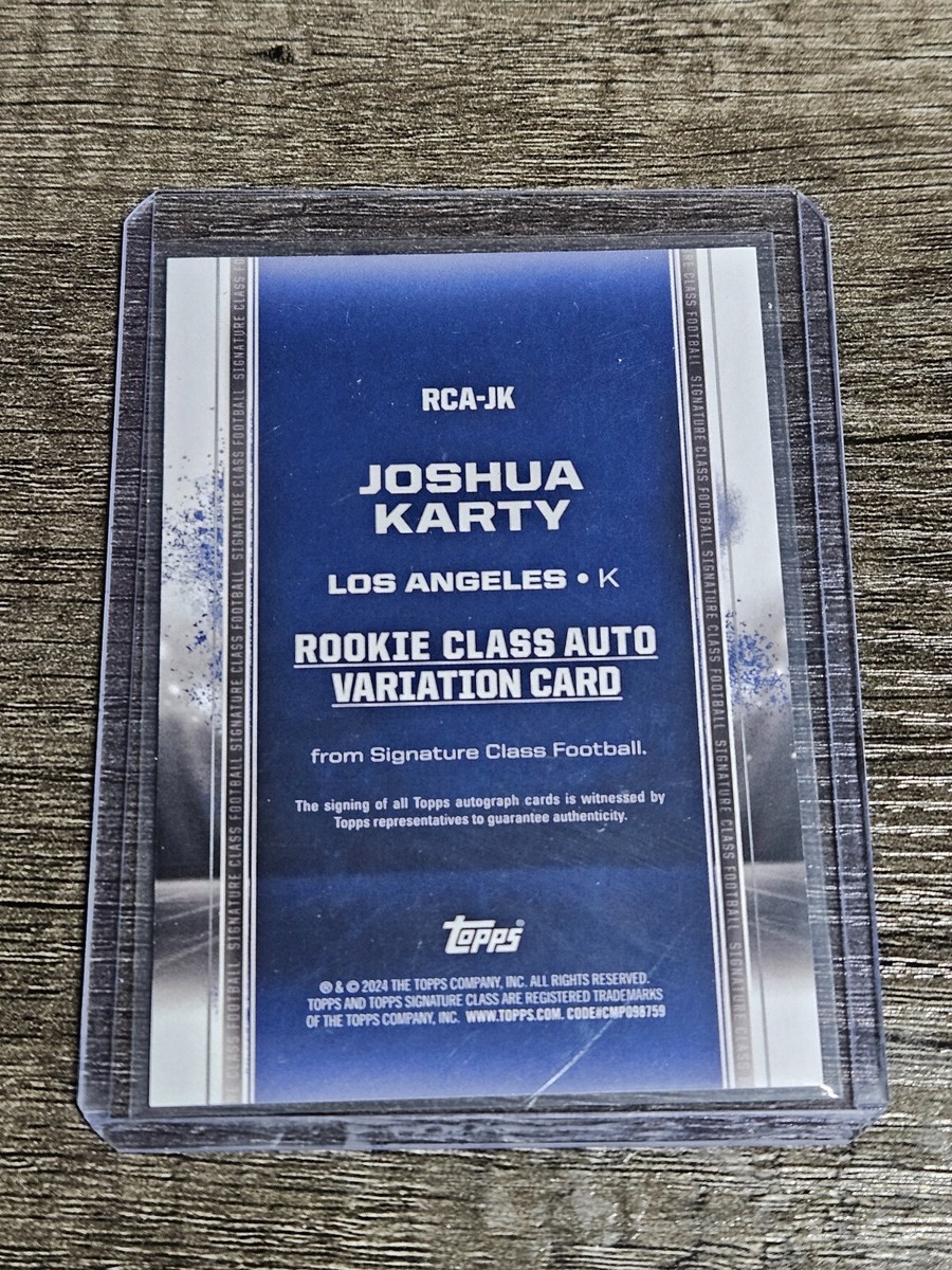 2025 TOPPS SIGNATURE CLASS #RCA-JK - JOSHUA KARTY - ROOKIE