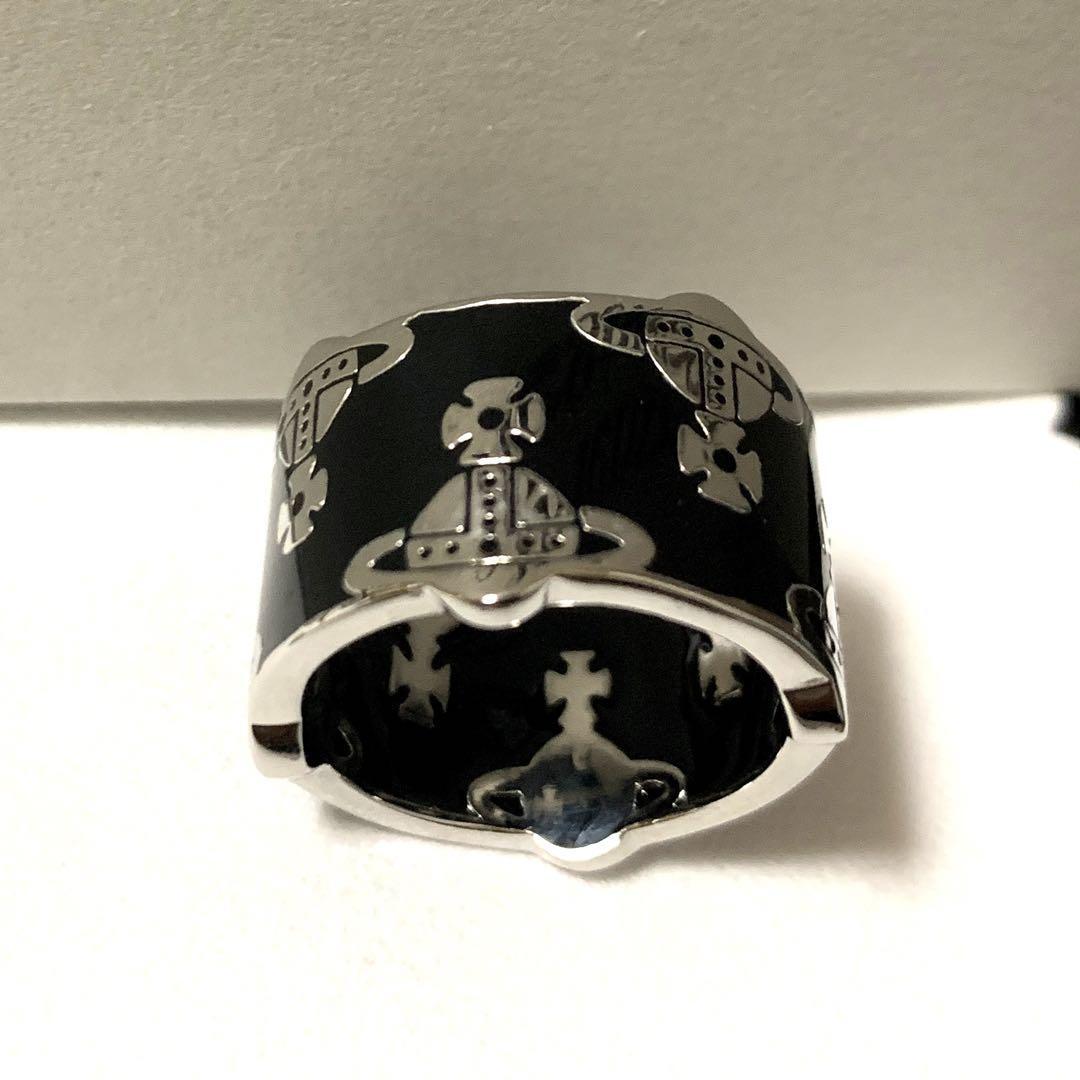 Vivienne Westwood Ring Size 7.5-8 Silver/Black NO BOX