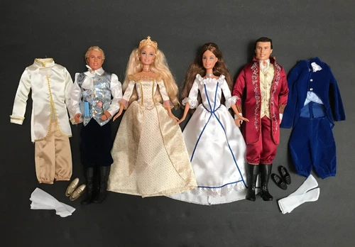 Erika Barbie bambola Anneliese principessa e il povero Dominick principe Ken lotto 4.