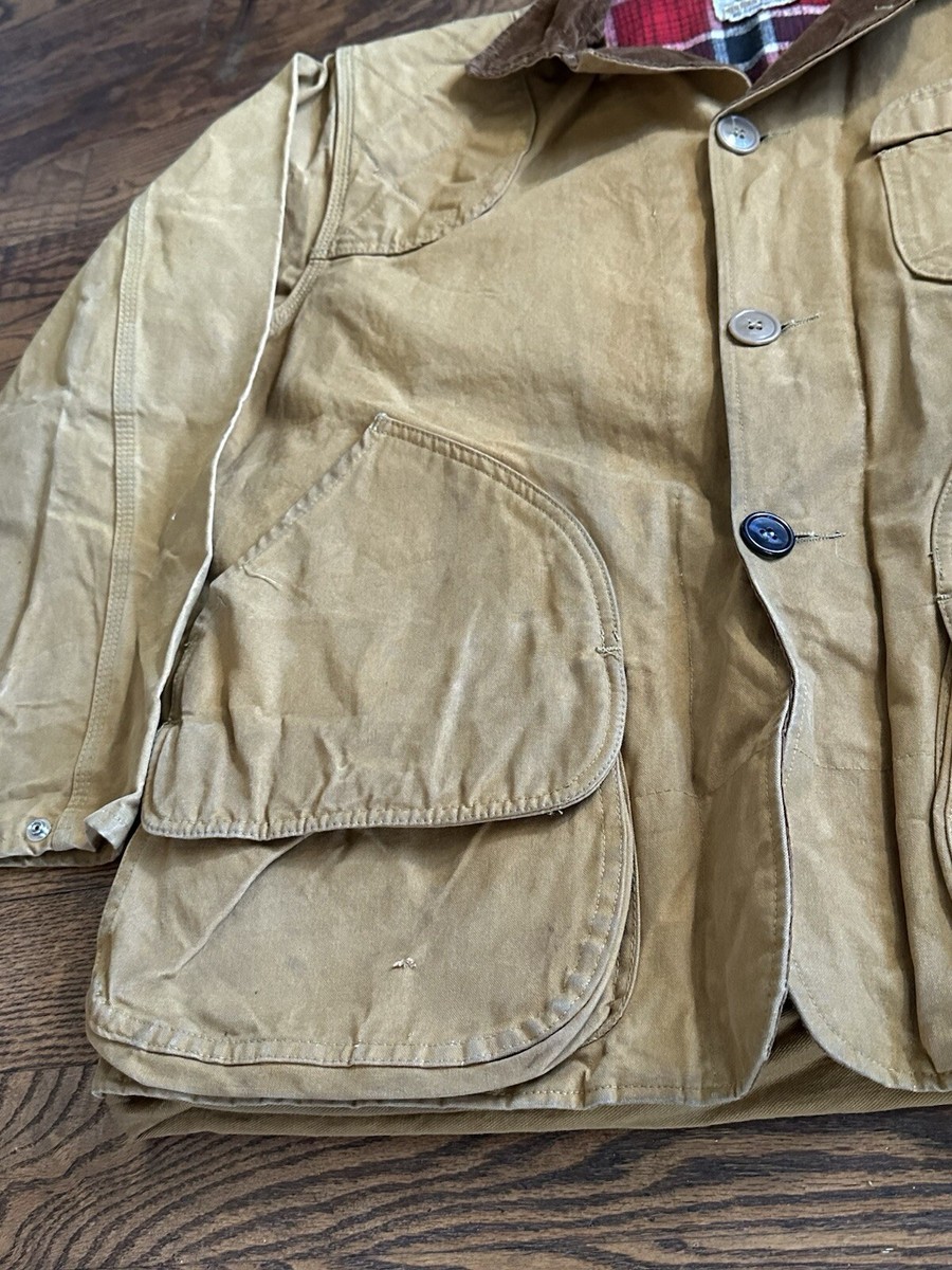 Vintage 60's Black Sheep Flannel Insulated Canvas Hunting Jacket W