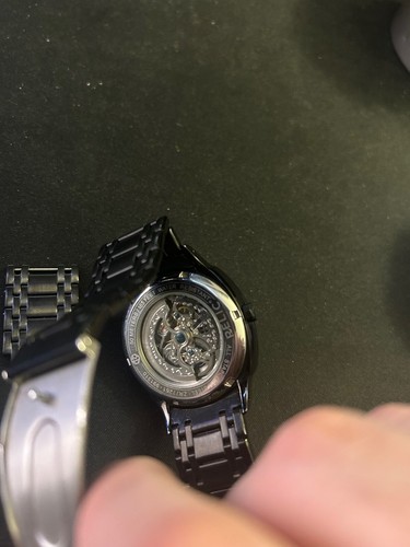 Relic ZR77261 Automatic Black Stainless Steel Watch Skeleton Bracelet 40mm - Picture 6 of 8