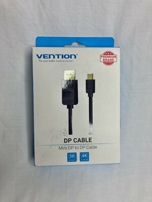 Vention, Mini DP to DP Cable, 3D, 4K, PVC, Display Port, Great Christmas Gift