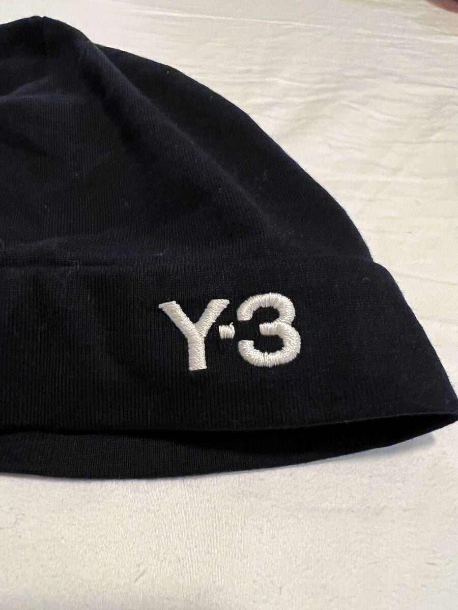 Y-3 beanie black cotton Thin Runner Headcap - Yohji Yamamoto Y-3 beanie black cotton Thin Runner Headcap - Yohji Yamamoto