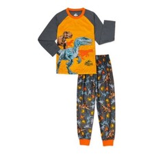 Jurassic Park Boys Long Sleeve Top and Pants, 2-Piece Pajamas Set, 6/7 NEW