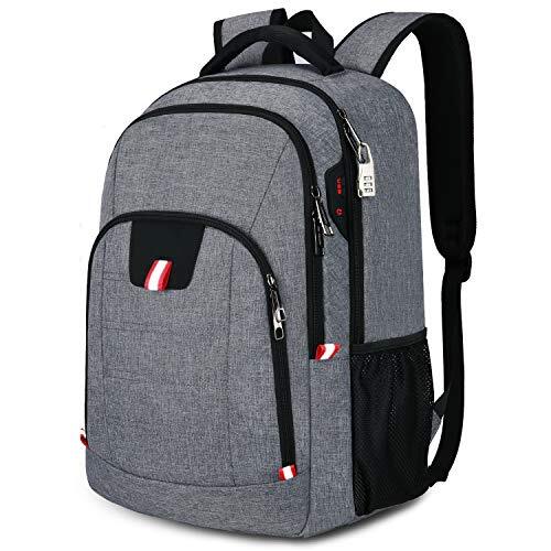 Mochila escolar impermeable para hombres antirrobo con puerto de carga USB - Imagen 1 de 6