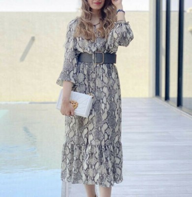 zara long dress with belt