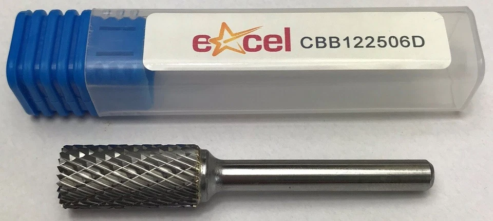 EXCEL CYCLONE Carbide burr - 10 X 20mm Cylinder Shape
