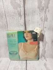 Vintage Bali 'Flower Bali' Cotton Blend Underwire Bra Beige Avg Shape 38B 2180