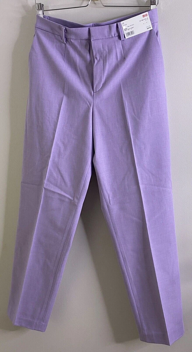 UNIQLO Smart Ankle Pants (2-Way Stretch) size S purple color new with tag