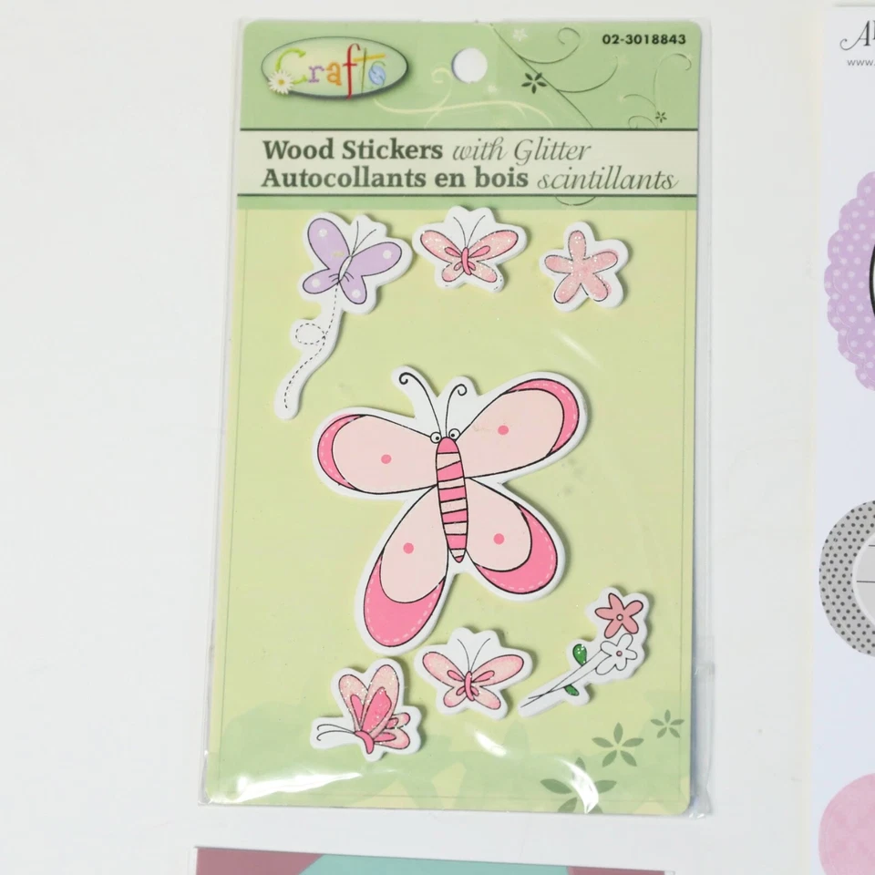 Juego de materiales scrapbooking nuevas princesita niña rosa pegatinas corte madera Foto 2 de 4