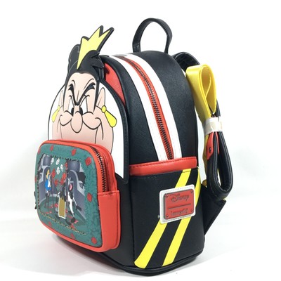 BNWT LOUNGEFLY Alice in Wonderland Queen of Hearts Villains Backpack Loungefly Disney Alice in Wonderland Queen of Hearts  main image 3